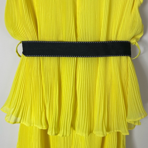 Women's Yellow Tiered Floral Maxi Dress Size Small - Picture 5 of 12